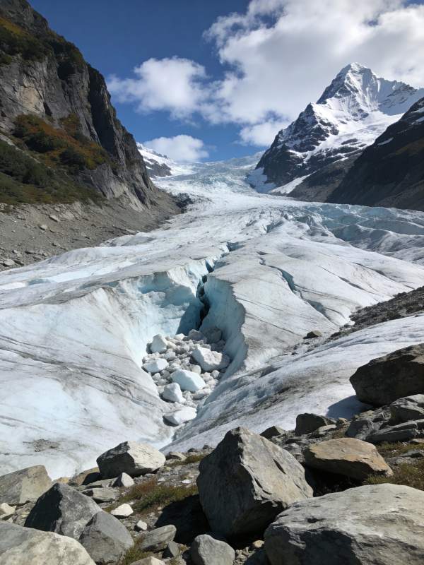 冰川峡谷奇景图片