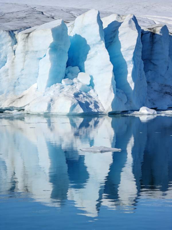 冰川倒影图片