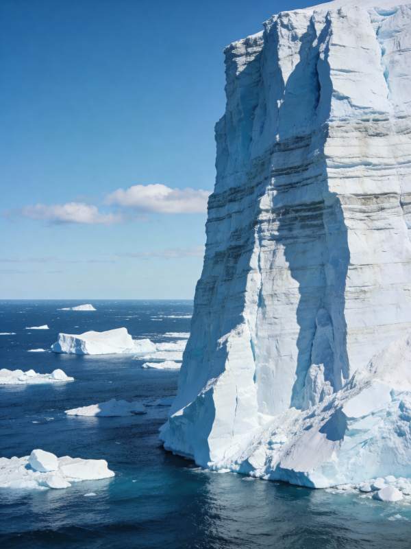 冰山巍峨耸立图片