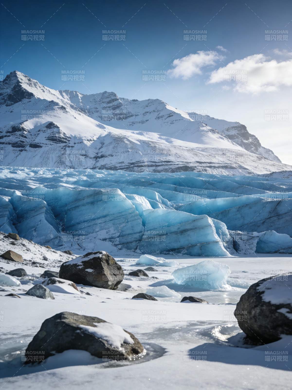 冰川雪峰奇景图片