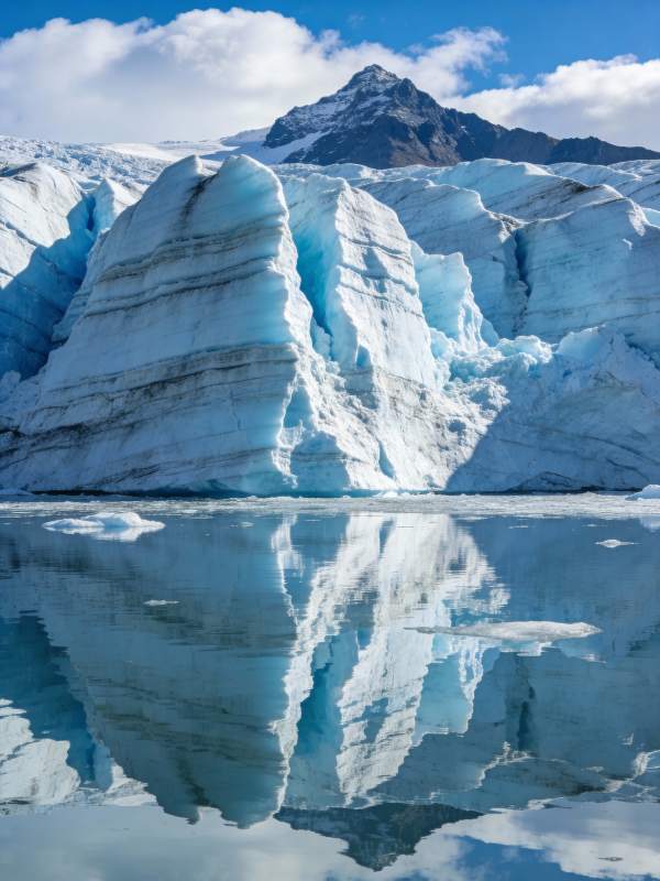 冰川倒影 雪山静谧图片