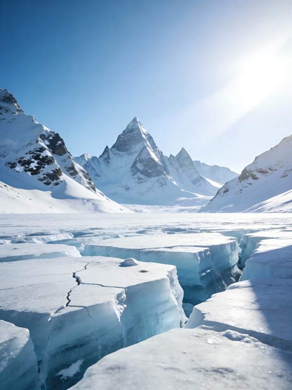 冰川裂谷 雪山巍峨图片