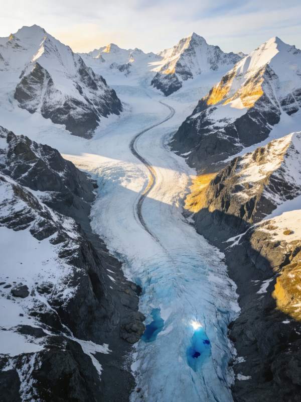 冰川峡谷风光图片