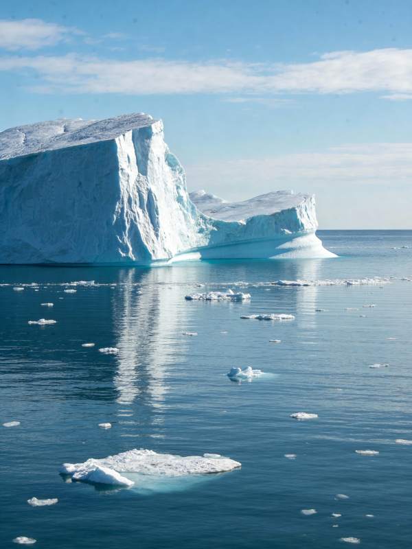 冰山静谧海面图片