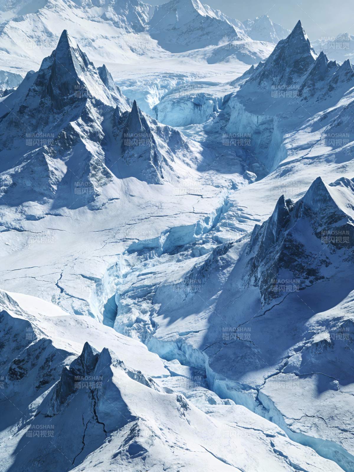 冰川雪峰奇景图片