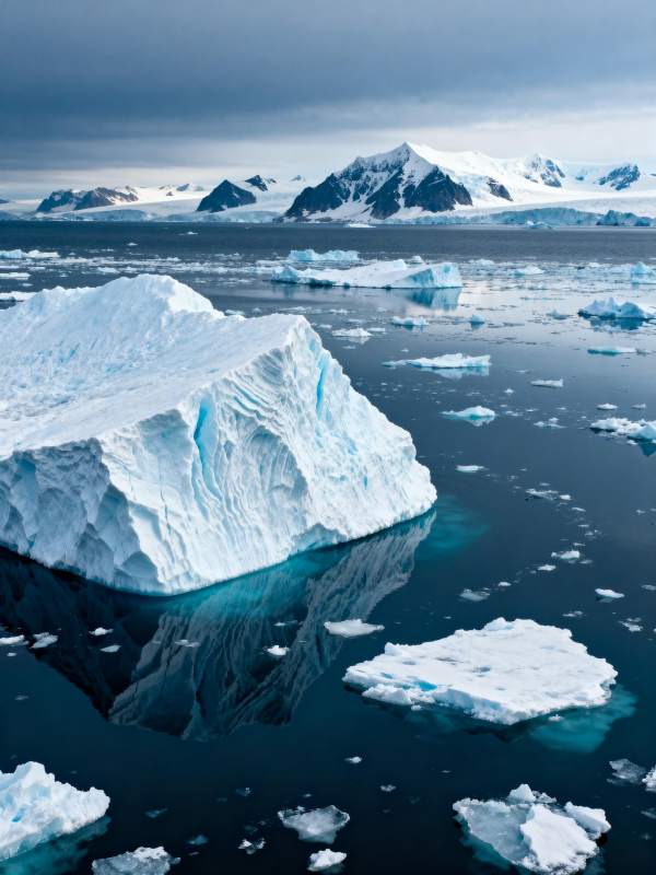 冰川倒影 极地静谧图片