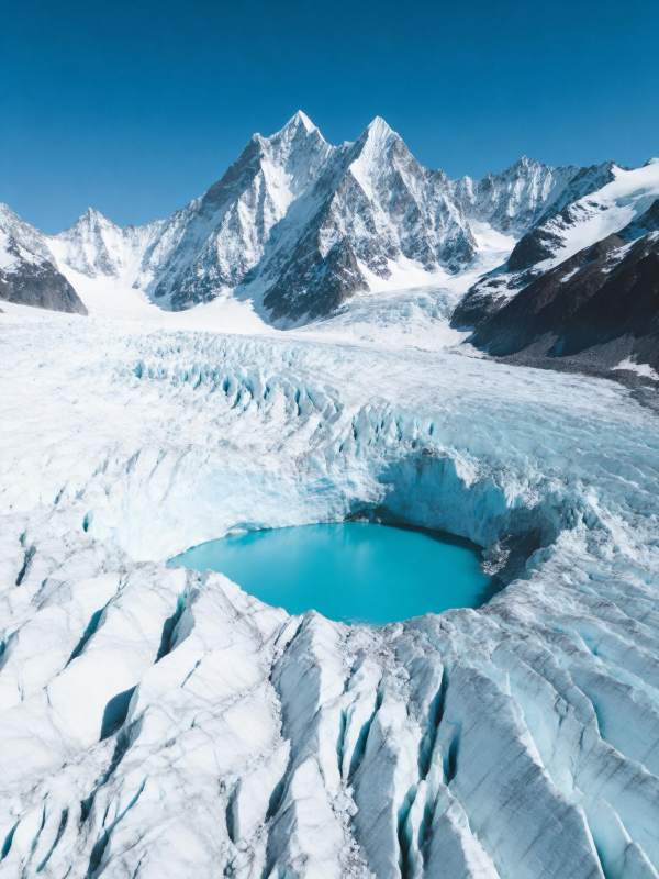 冰川蓝湖奇景图片