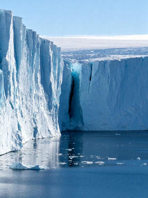 冰川裂隙奇观图片