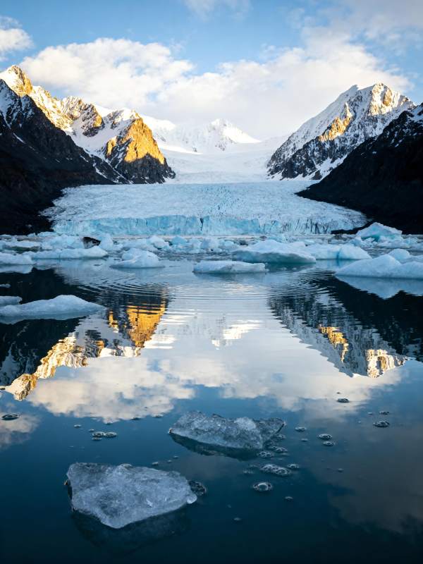 冰川倒影 雪山如画图片