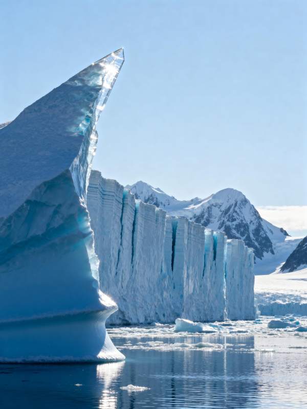 冰山映雪峰图片