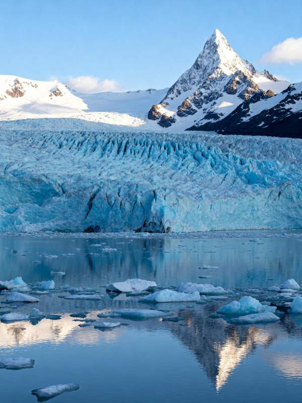 冰川倒影 雪山如画图片