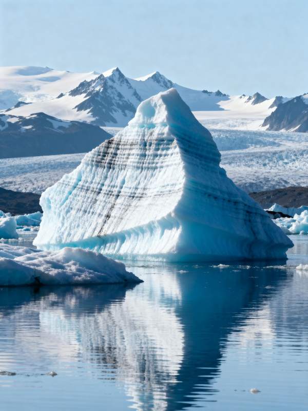 冰山倒影 雪山如画图片