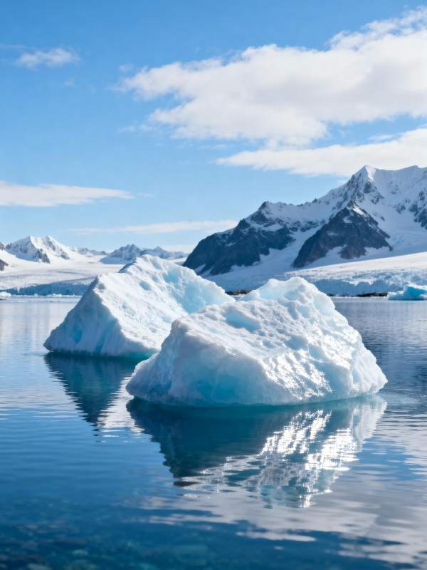 冰山映雪峰图片