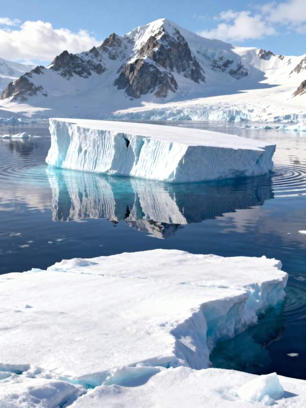 冰山倒影 雪山映衬图片