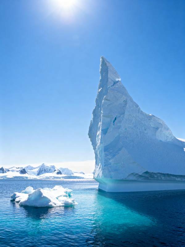 冰山映碧海图片