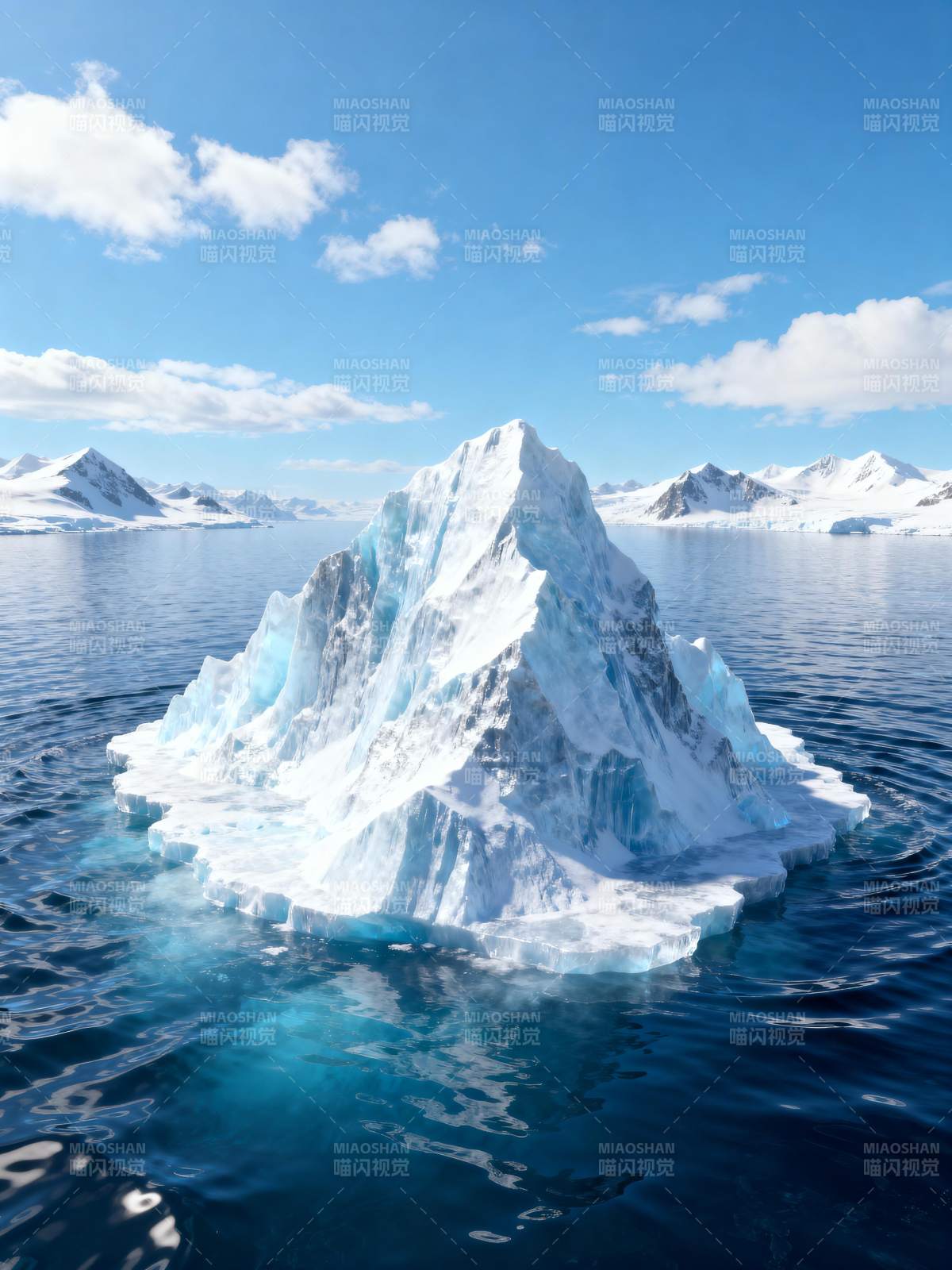 冰山浮海图片