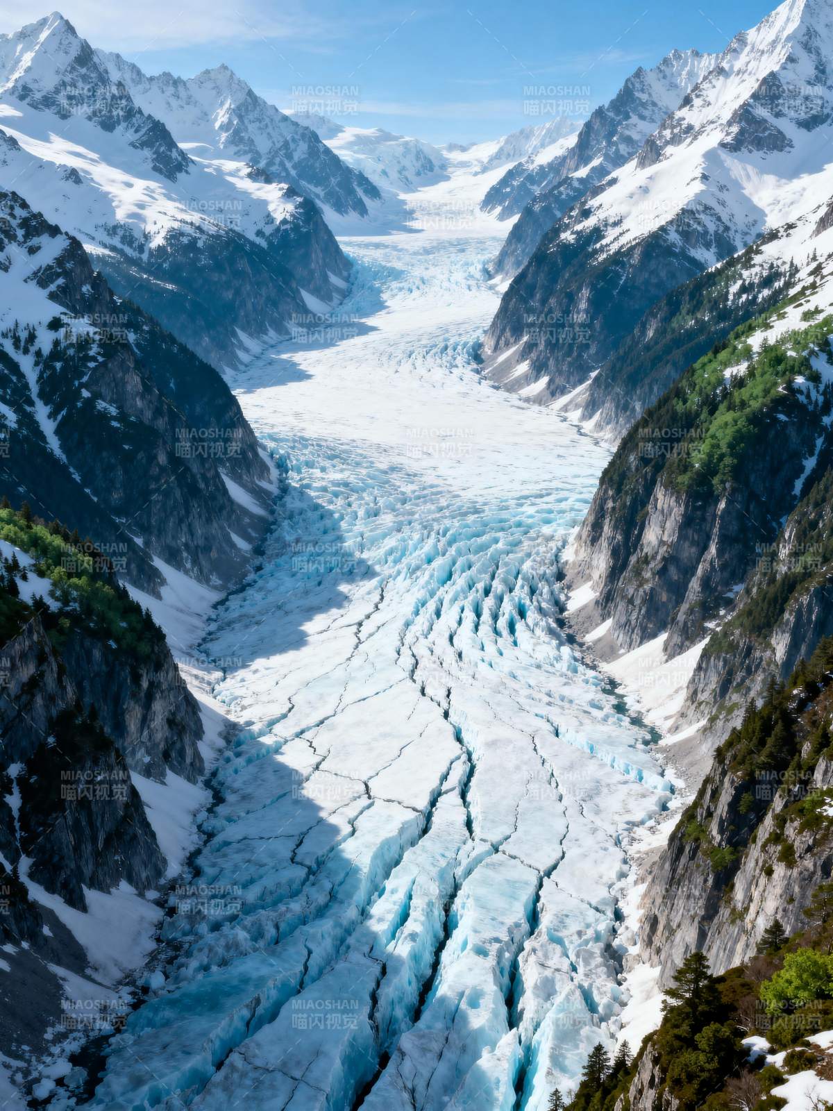 冰川峡谷奇景图片