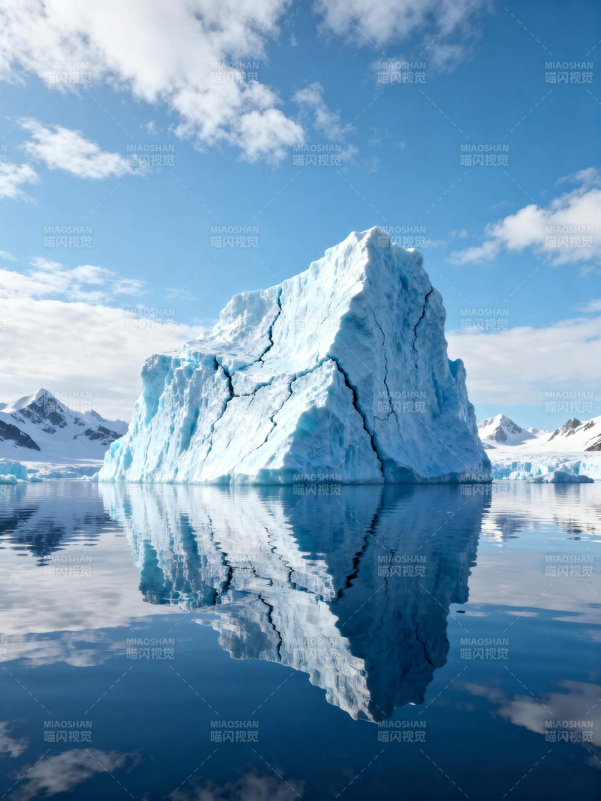 冰山倒影如画图片