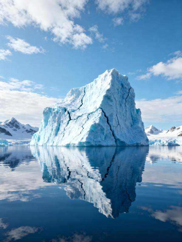 冰山倒影如画图片