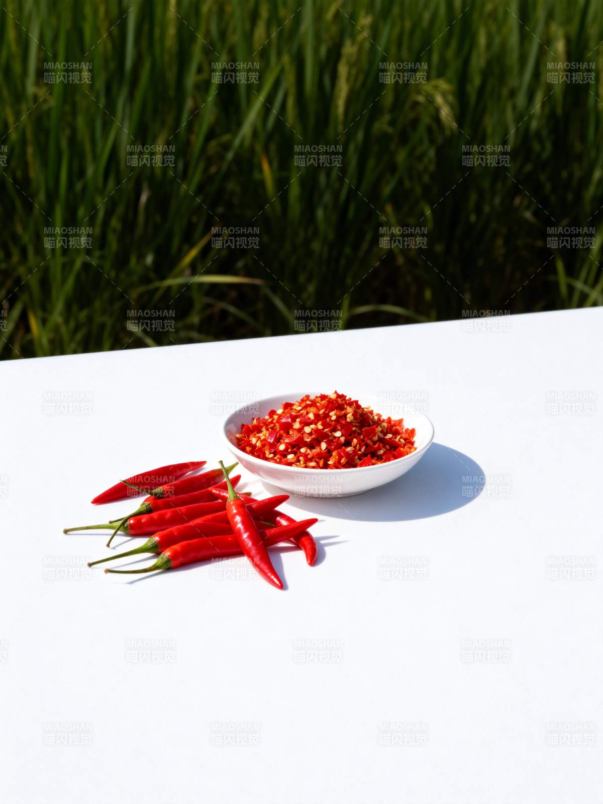 红椒与辣椒碎图片