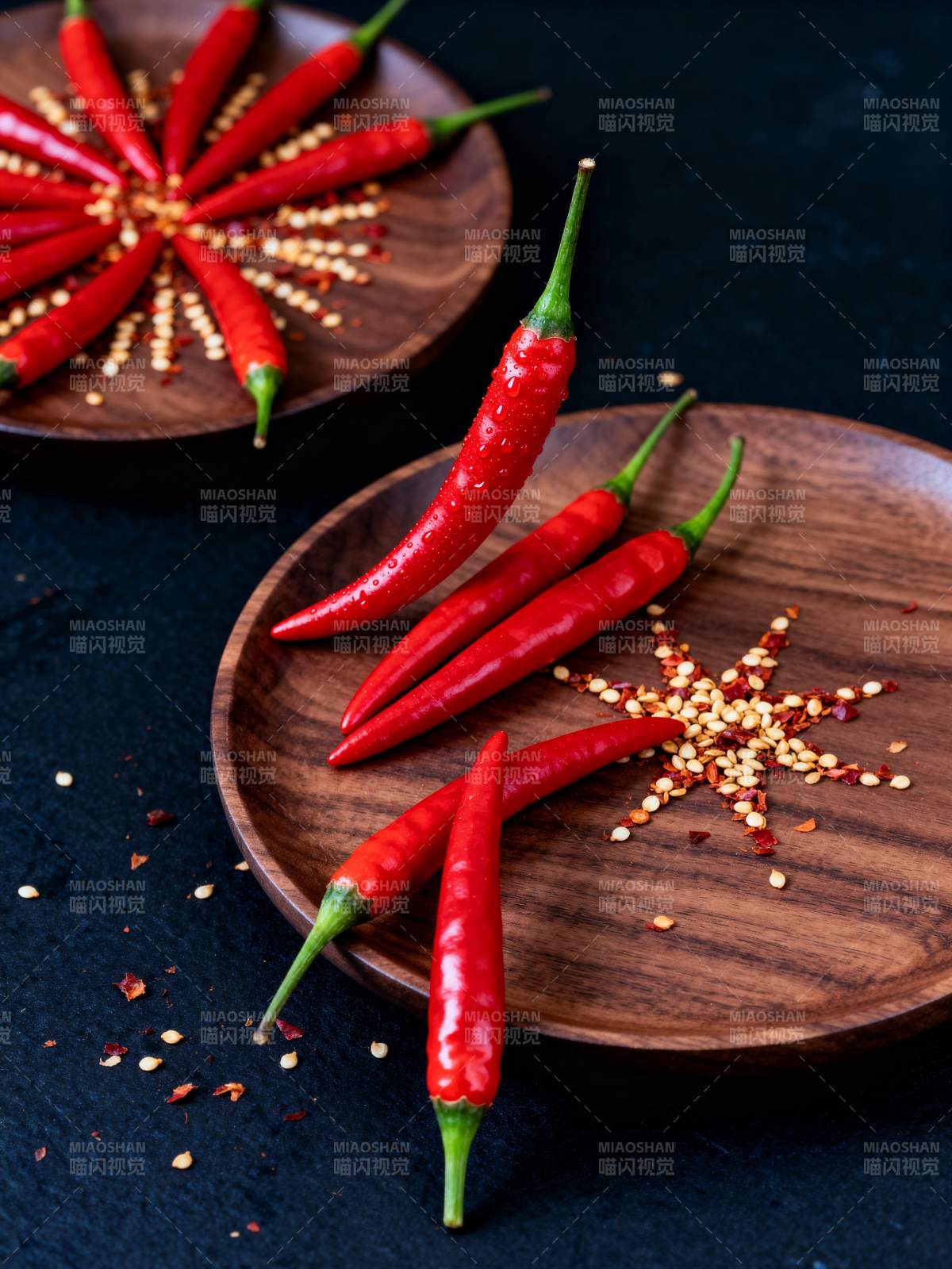 红椒星形摆盘图片