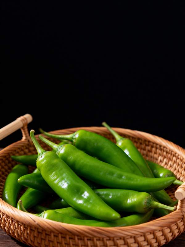 青椒篮中鲜绿图片