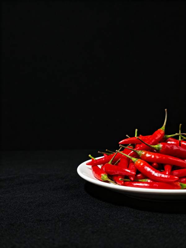 红辣椒堆盘图片