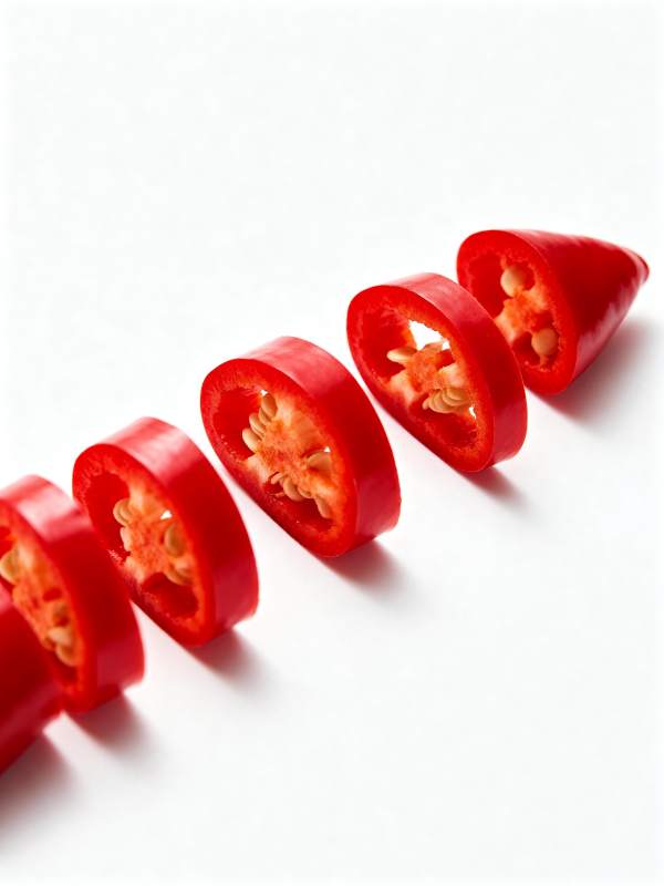 红椒切片排列图片
