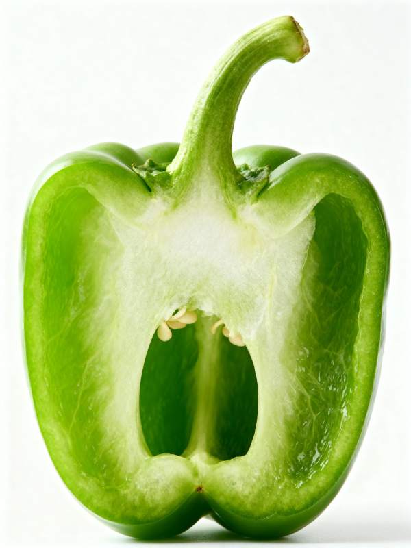 青椒切面特写图片