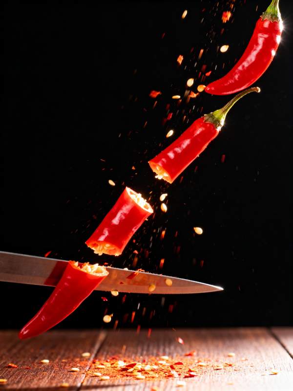 辣椒飞溅瞬间图片