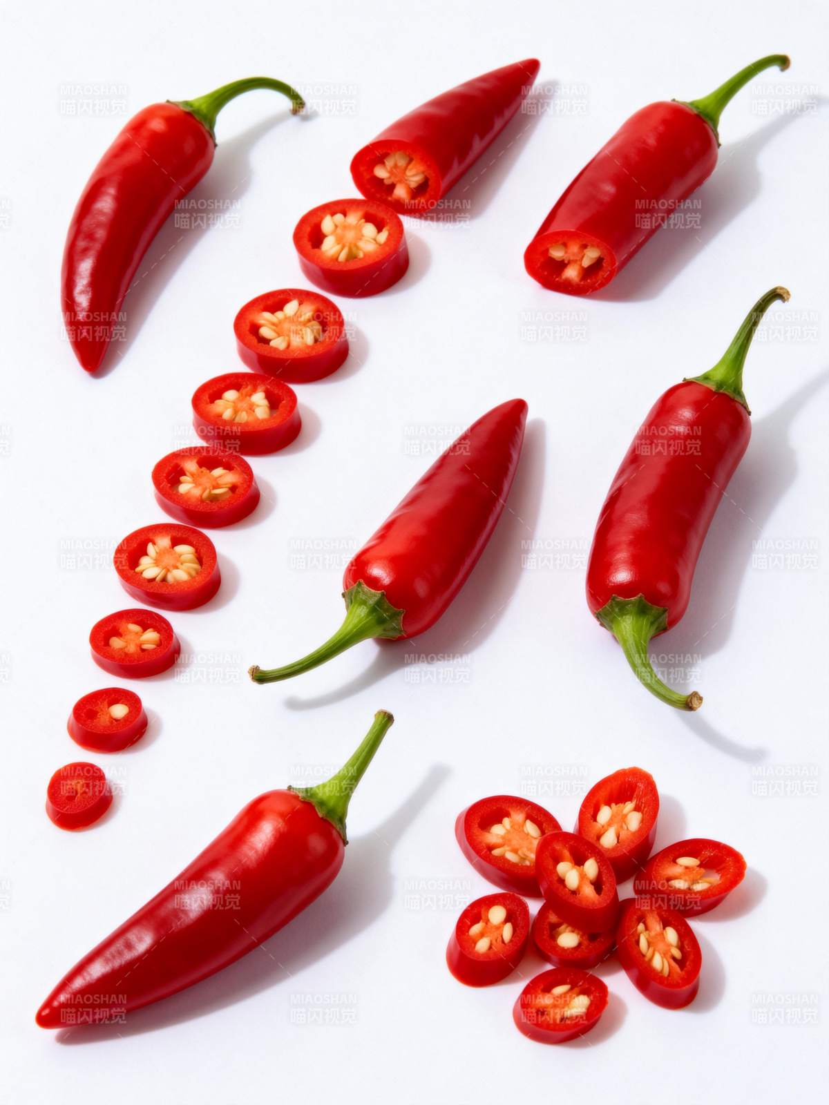 红辣椒切片展示图片
