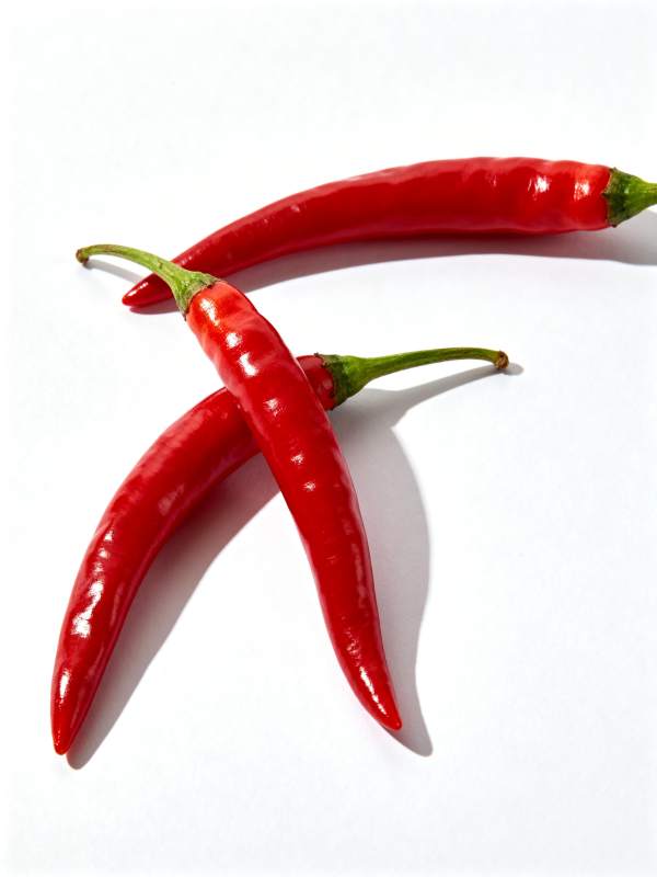 红辣椒三只交叉摆放图片