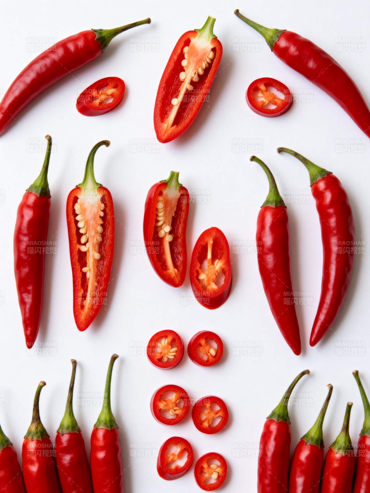 红辣椒艺术排列图片