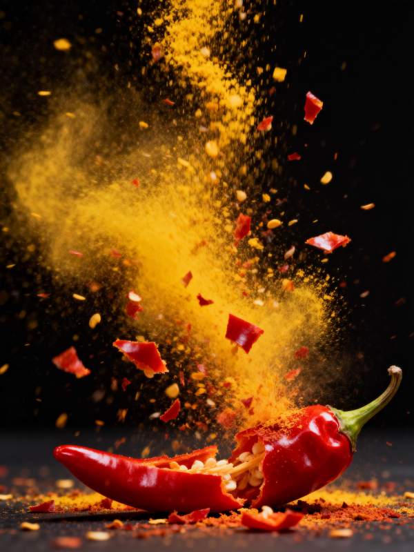 辣椒爆裂瞬间图片