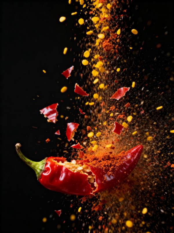 辣椒爆裂瞬间图片