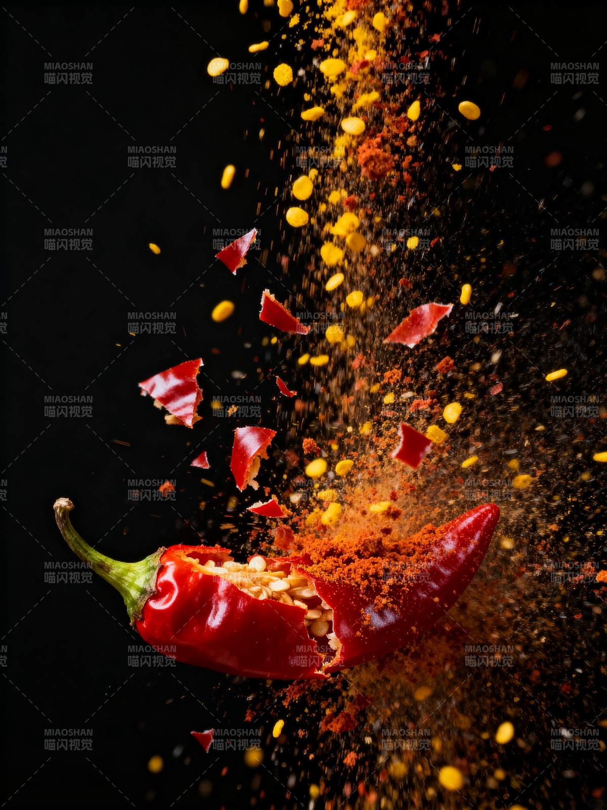 辣椒爆裂瞬间图片