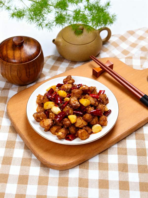 宫保鸡丁配茶香图片