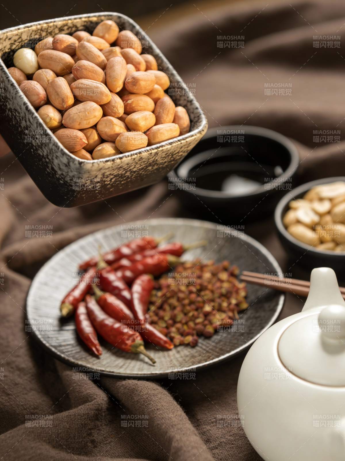 麻辣花生茶点图片