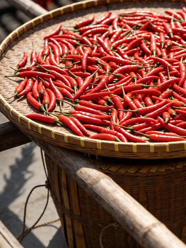 红辣椒晒太阳图片