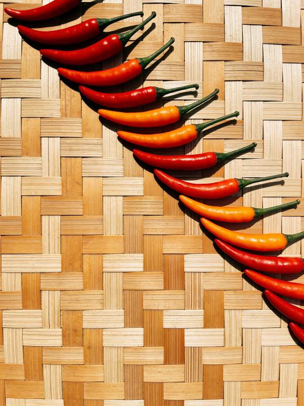 辣椒渐变色排列图片