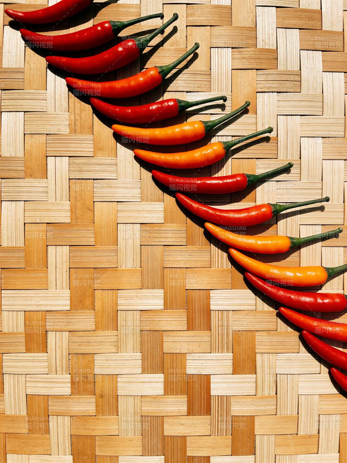 辣椒渐变色排列图片