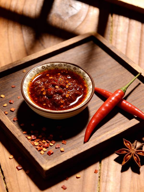 香辣酱配红椒图片