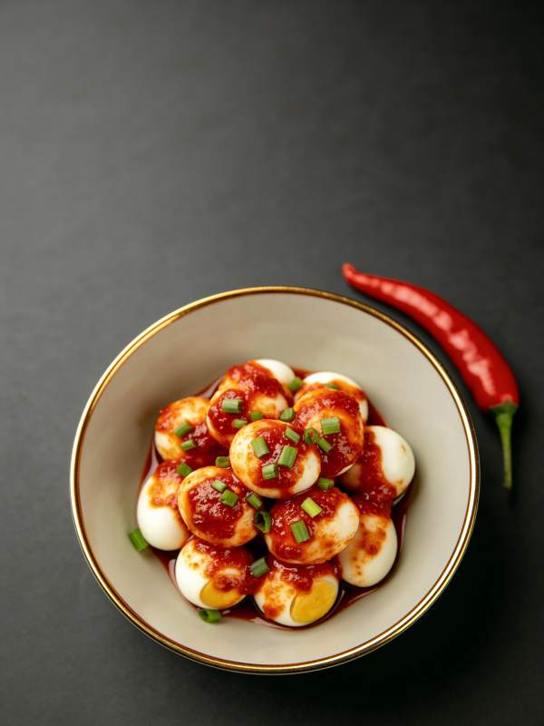 辣酱鹌鹑蛋图片