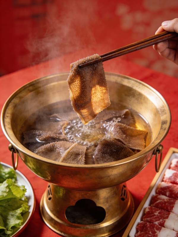 火锅涮毛肚图片