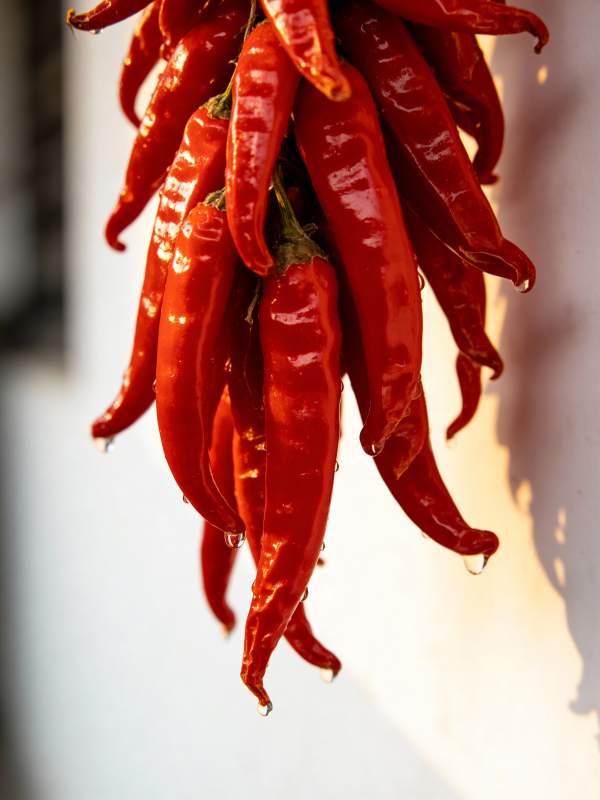 红椒垂挂 鲜亮诱人图片