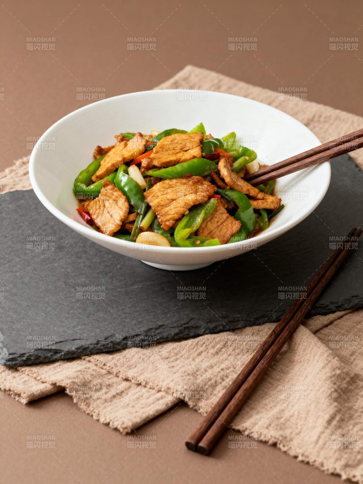 青椒炒肉片图片