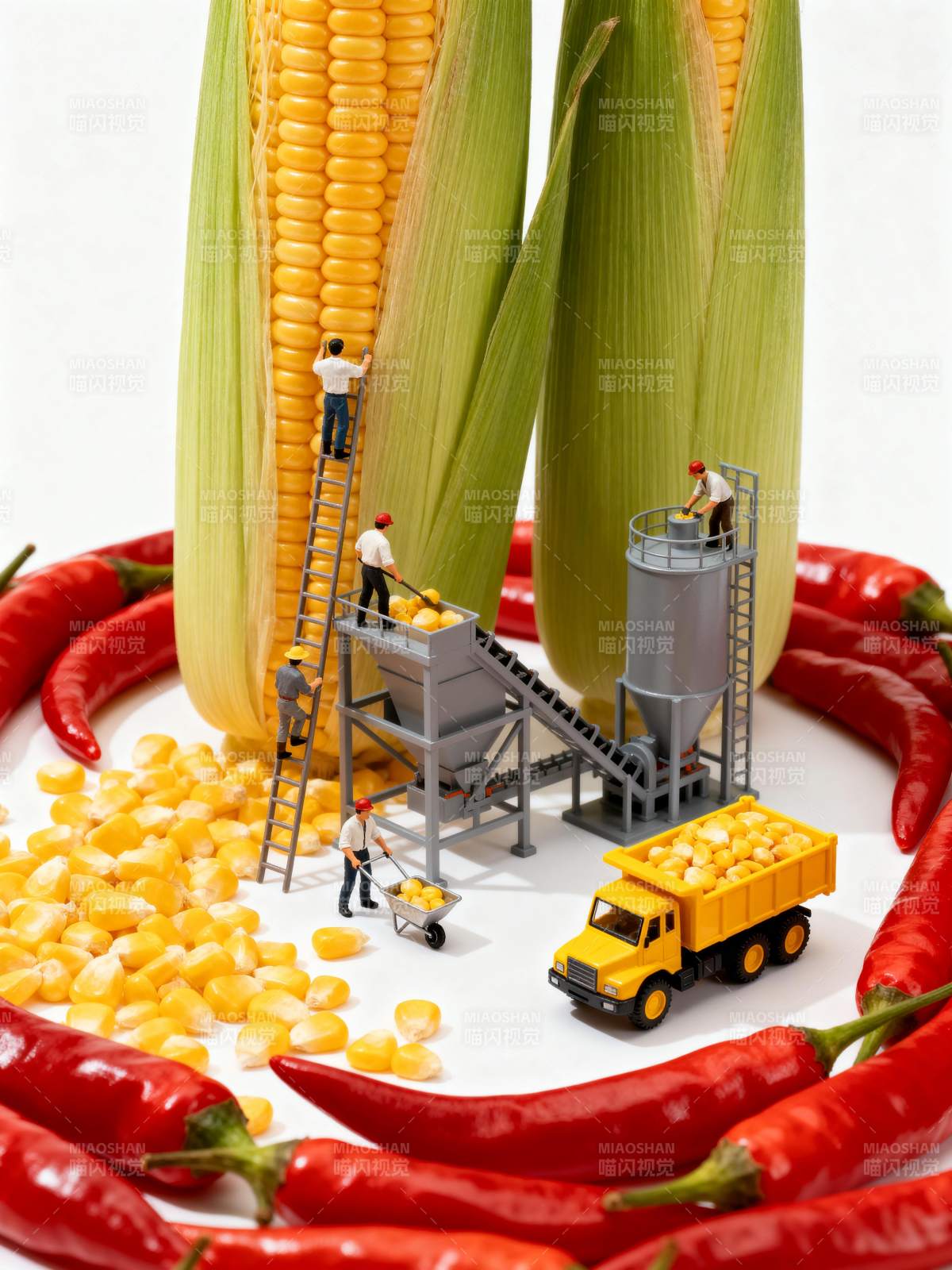 玉米丰收场景图片