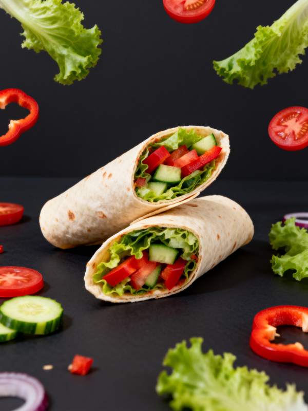 新鲜蔬菜卷饼图片