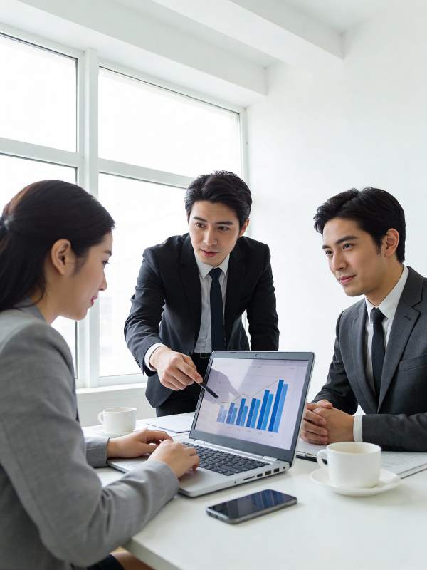 商务会议讨论图表图片