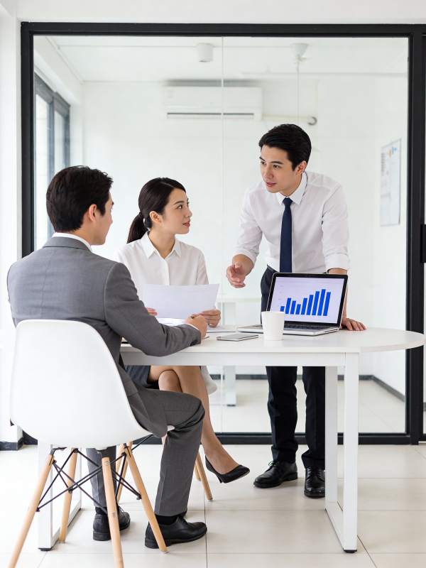 商务会议讨论中图片